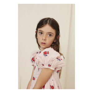 Bebe Organic - Vestido de manga larga con lunares April Fleurs | Rosa pálido