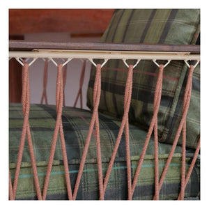Honoré - Sillón Croisette de terciopelo tartán | Verde