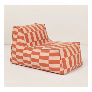 Nobodinoz - Puf largo de exterior Matteo Tiles | Naranja
