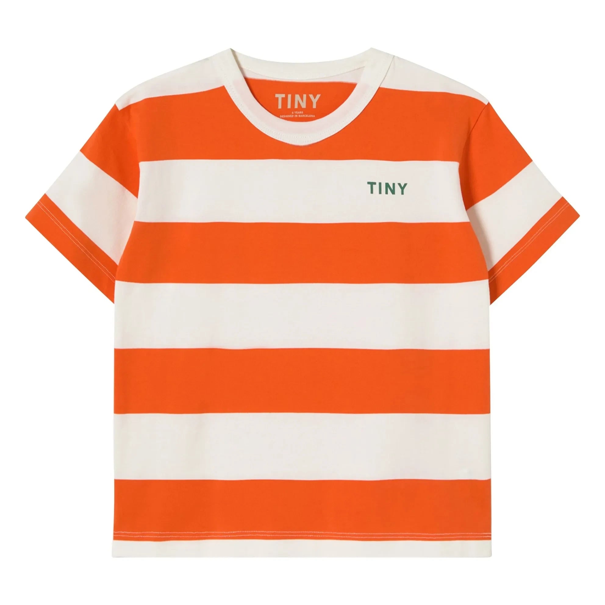 Tinycottons - Camiseta de rayas de algodón orgánico | Rojo