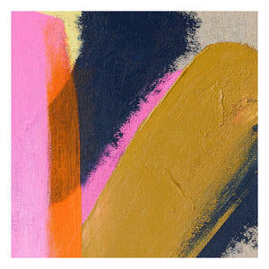 HKliving - Cuadro con marco abstracto Bright Lights | Rosa