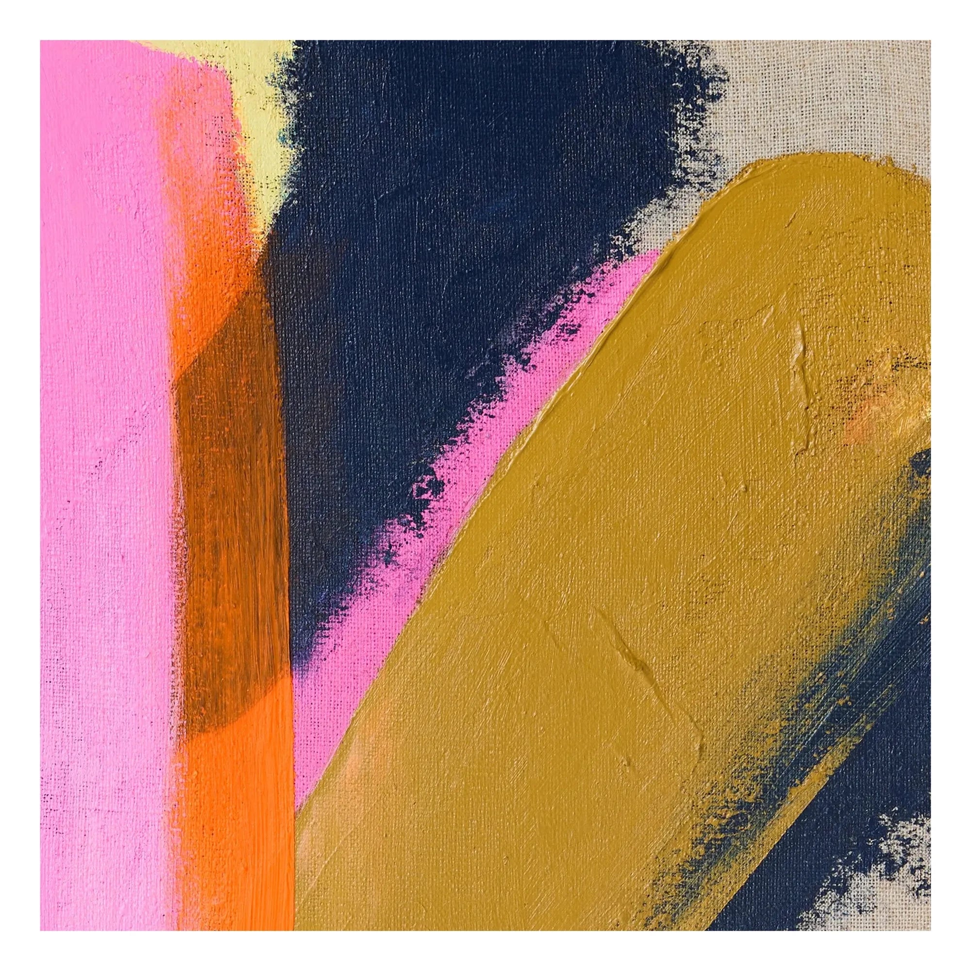 HKliving - Cuadro con marco abstracto Bright Lights | Rosa