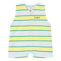 Tinycottons - Mono de algodón orgánico a rayas | Azul claro