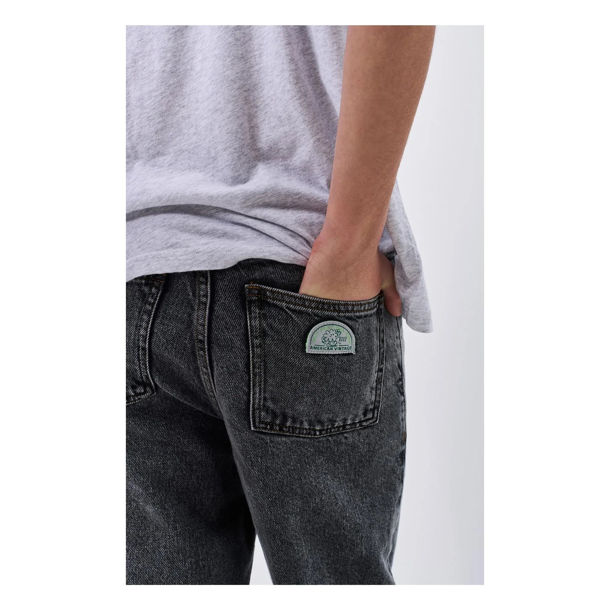 American Vintage - Vaqueros rectos Yopday | Gris