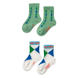 Tinycottons - Set de 2 pares de calcetines Losange | Verde