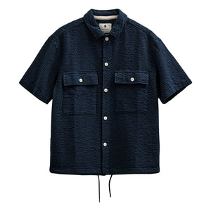 Anerkjendt - Camisa Akotto Seersucker | Azul marino