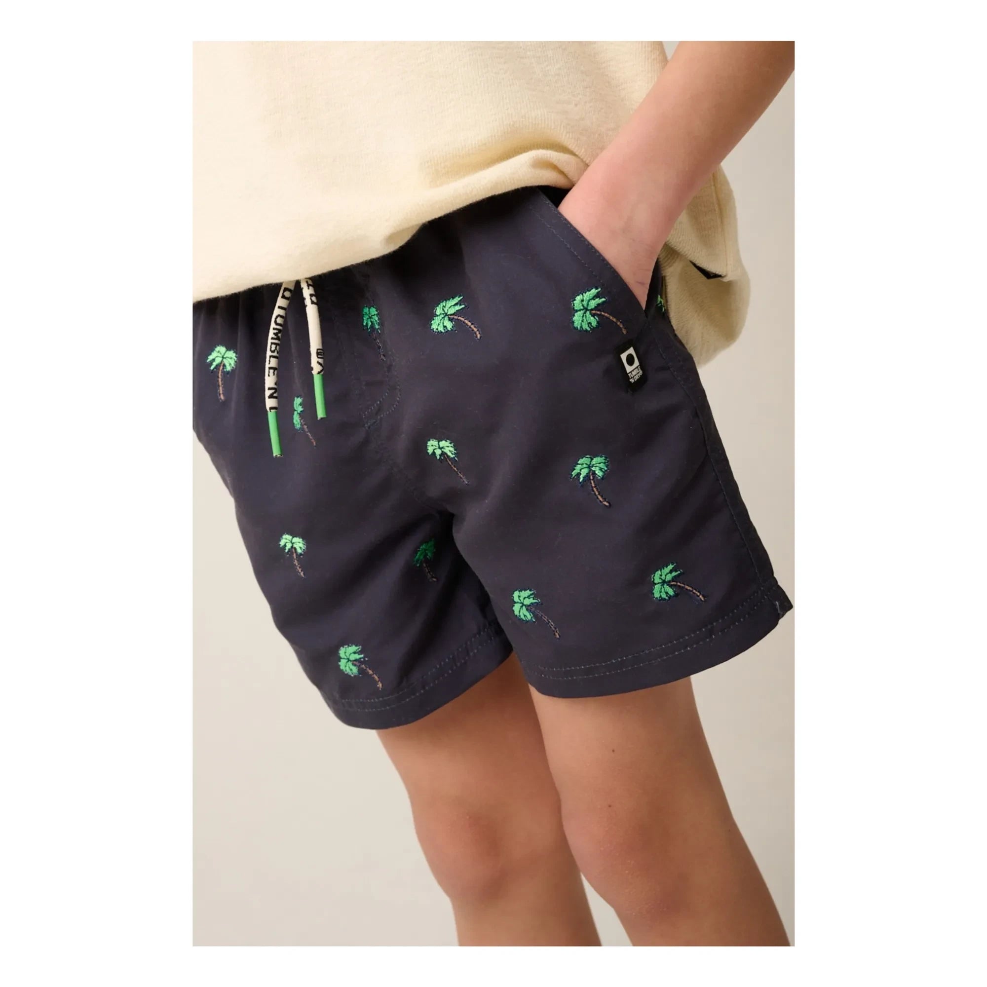 Tumble N'Dry - Bermudas de baño Palmeira de fibra reciclada | Azul oscuro