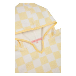 Jera Mini - Poncho de toalla a cuadros vichy | Amarillo pálido
