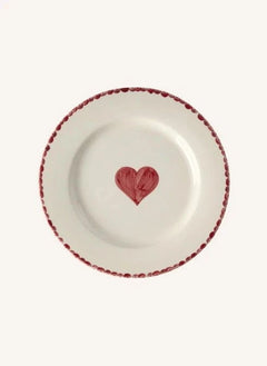 Rice - Plato de Cerámica en Forma de Corazón | Rojo