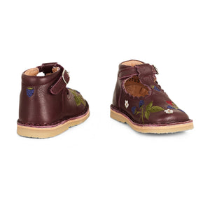 Petit Nord - Zapatos T-Bar Para Bebés de Pies Anchos - Colección Uniqua | Ciruela