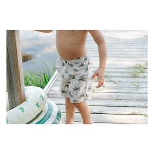 Petit Lem - Short con estampado de palmeras de fibra reciclada | Verde
