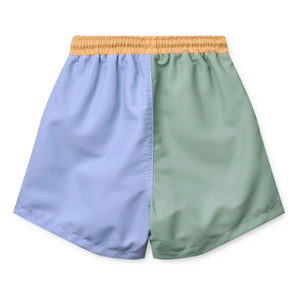 Liewood - Bañador corto de fibra reciclada Duke Colorblock | Azul