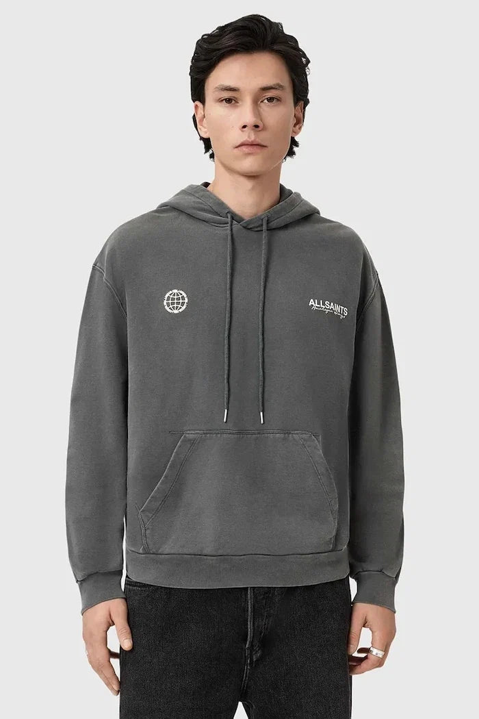 Sudadera AllSaints EMBLEM con Capucha de Algodón para Hombre