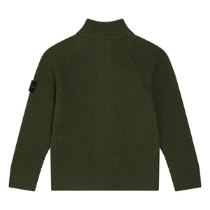Stone Island - Chaleco de Lana con Cremallera y Logotipo | Caqui