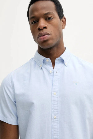 Camisa de hombre Barbour de algodón Oxford Oxtown de manga corta entallada