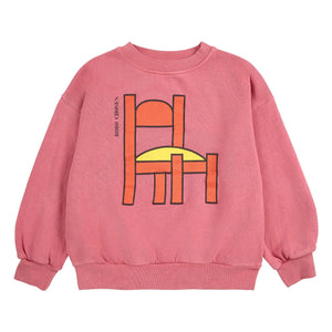 Bobo Choses - Sudadera rosa de algodón orgánico con diseño de silla