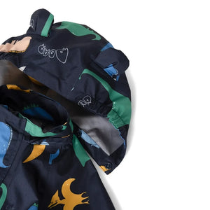 Liewood - Conjunto impermeable Manu Dinosaurs hecho con fibras recicladas | Azul marino