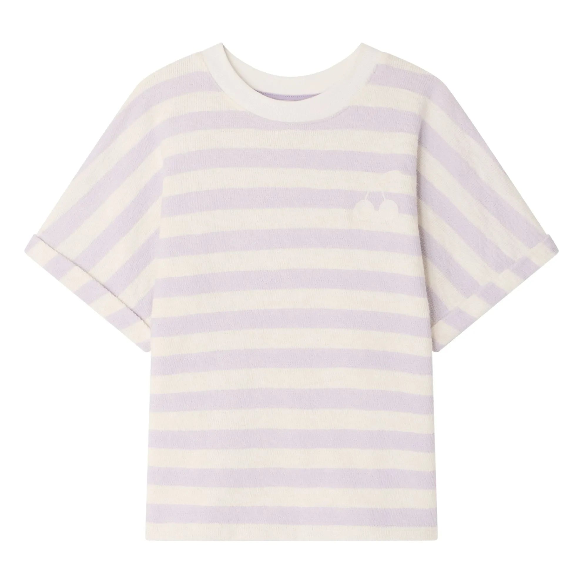 Bonpoint - Camiseta Farah de cerezas a rayas | Crudo