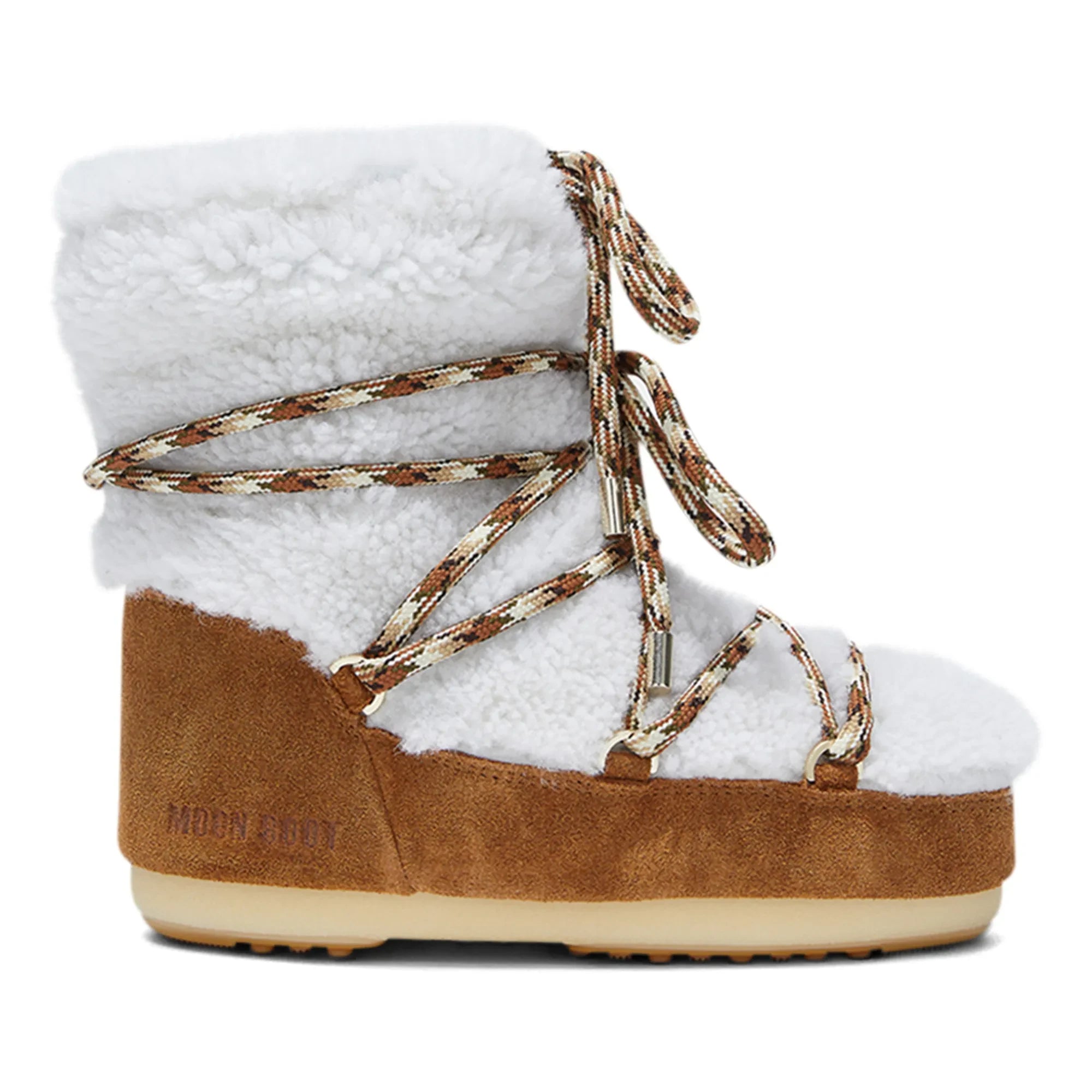 Moon Boot - Botas Moon Boot Bajas de Piel de Cordero - Crudo