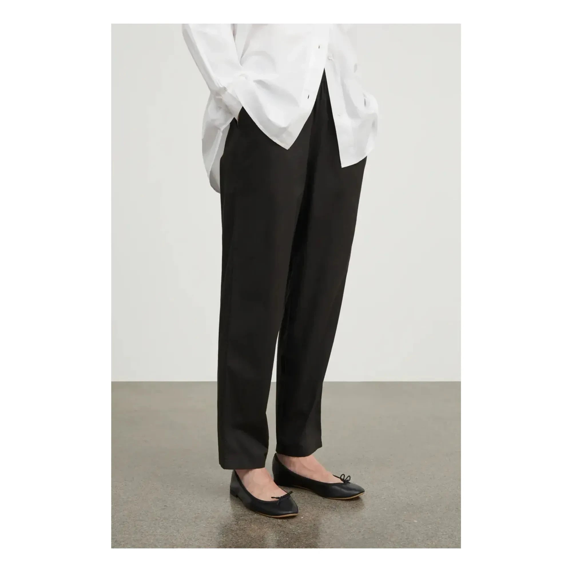 Skall Studio - Pantalones Edgar de Popelín de Algodón Orgánico | Negro