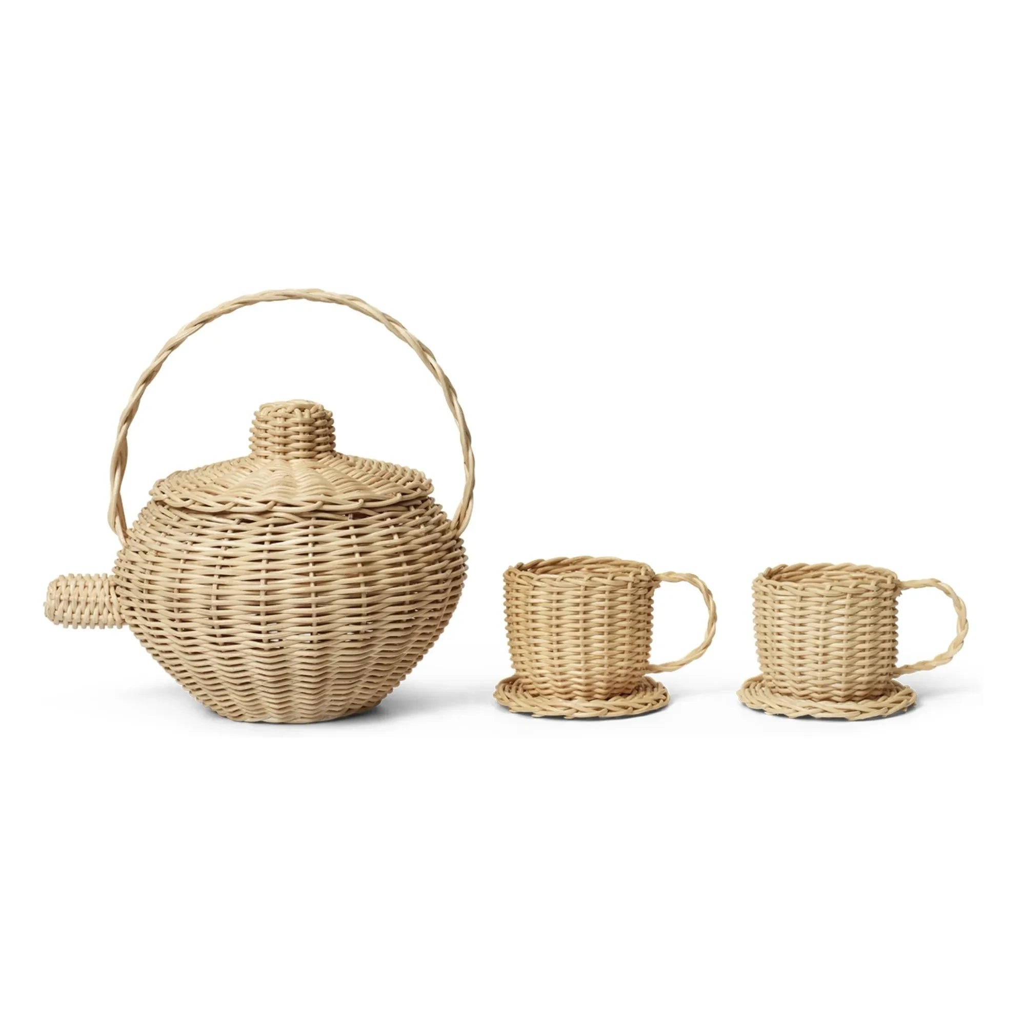 Ferm Living Kids - Juego de té de ratán | Natural