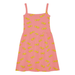The Campamento - Vestido de algodón orgánico estrellas fugaces | Rosa chicle