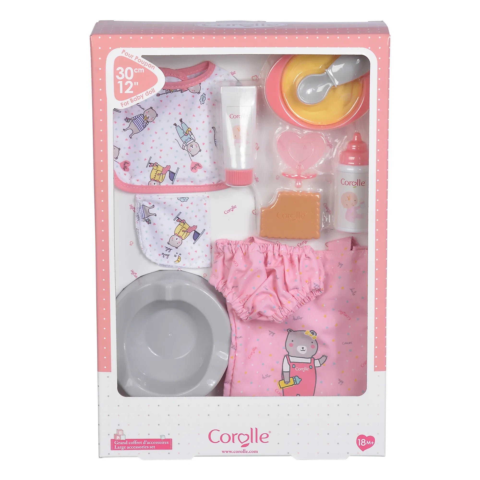 Corolle - Cofre de accesorios para muñecas Corolle - Set de 11 piezas