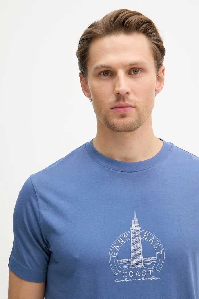 Camiseta de algodón para hombre Gant