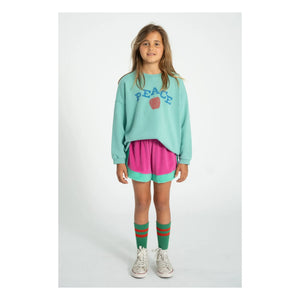 Piupiuchick - Sudadera de algodón orgánico Peace | Turquesa