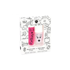 Nailmatic Kids - Set de Esmalte de Uñas y Brillo Labial Rosa Cuento de Hadas