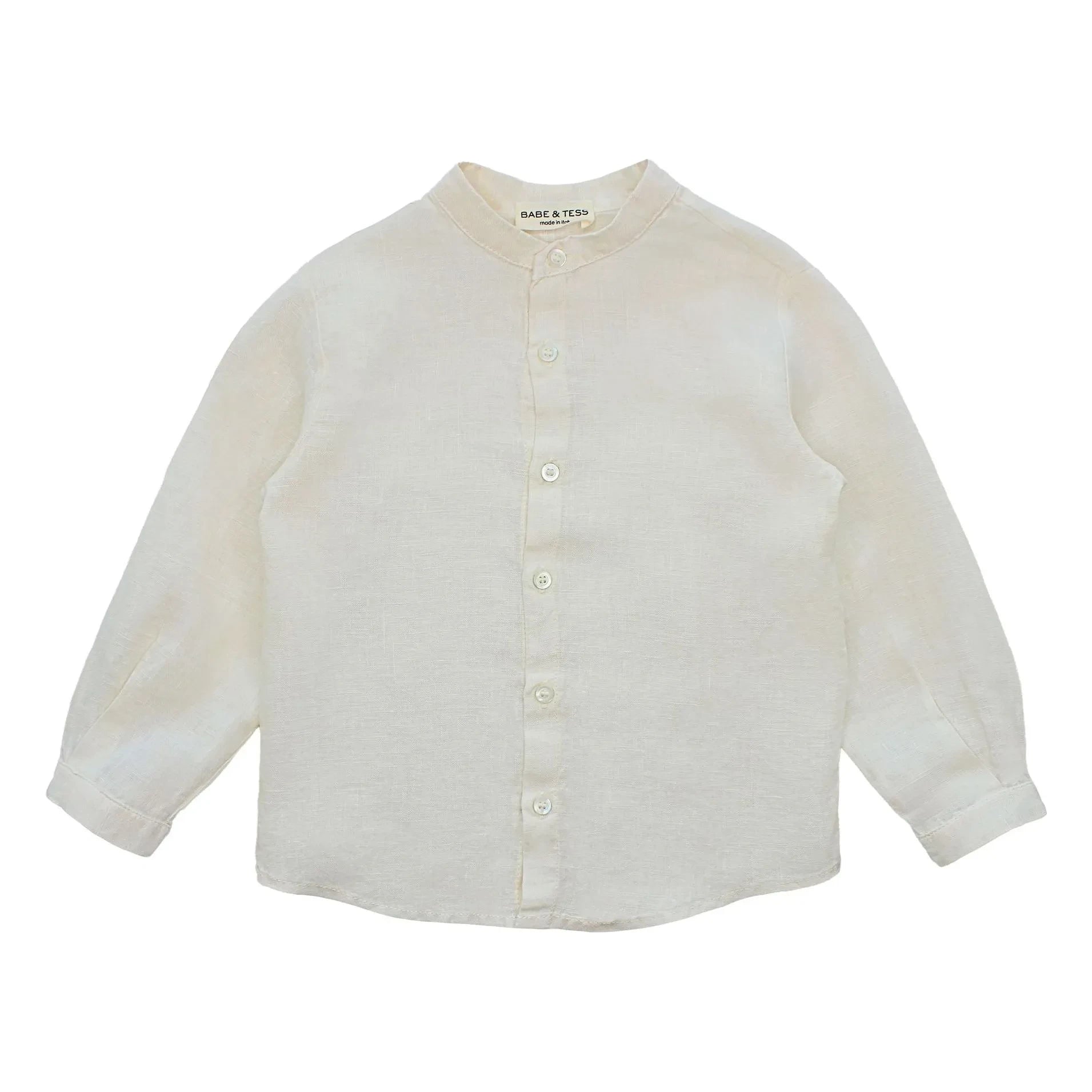 Babe & Tess - Camisa de lino coreana | Natural