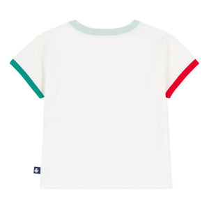 Petit Bateau - Camiseta Contraste Algodón Orgánico Bel Eté | Blanco