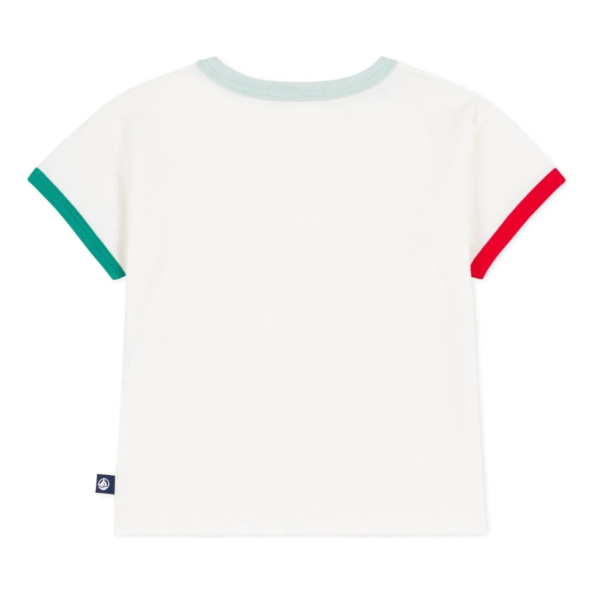 Petit Bateau - Camiseta Contraste Algodón Orgánico Bel Eté | Blanco