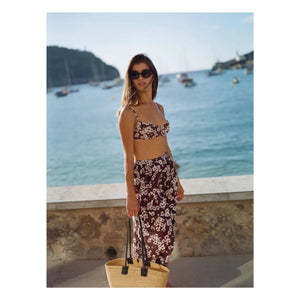 Peony - Top de bikini balconette | Marrón