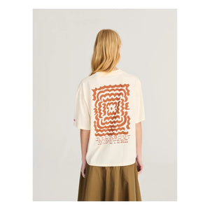 Bobo Choses - Camiseta de algodón orgánico con estampado floral oscuro | Blanca