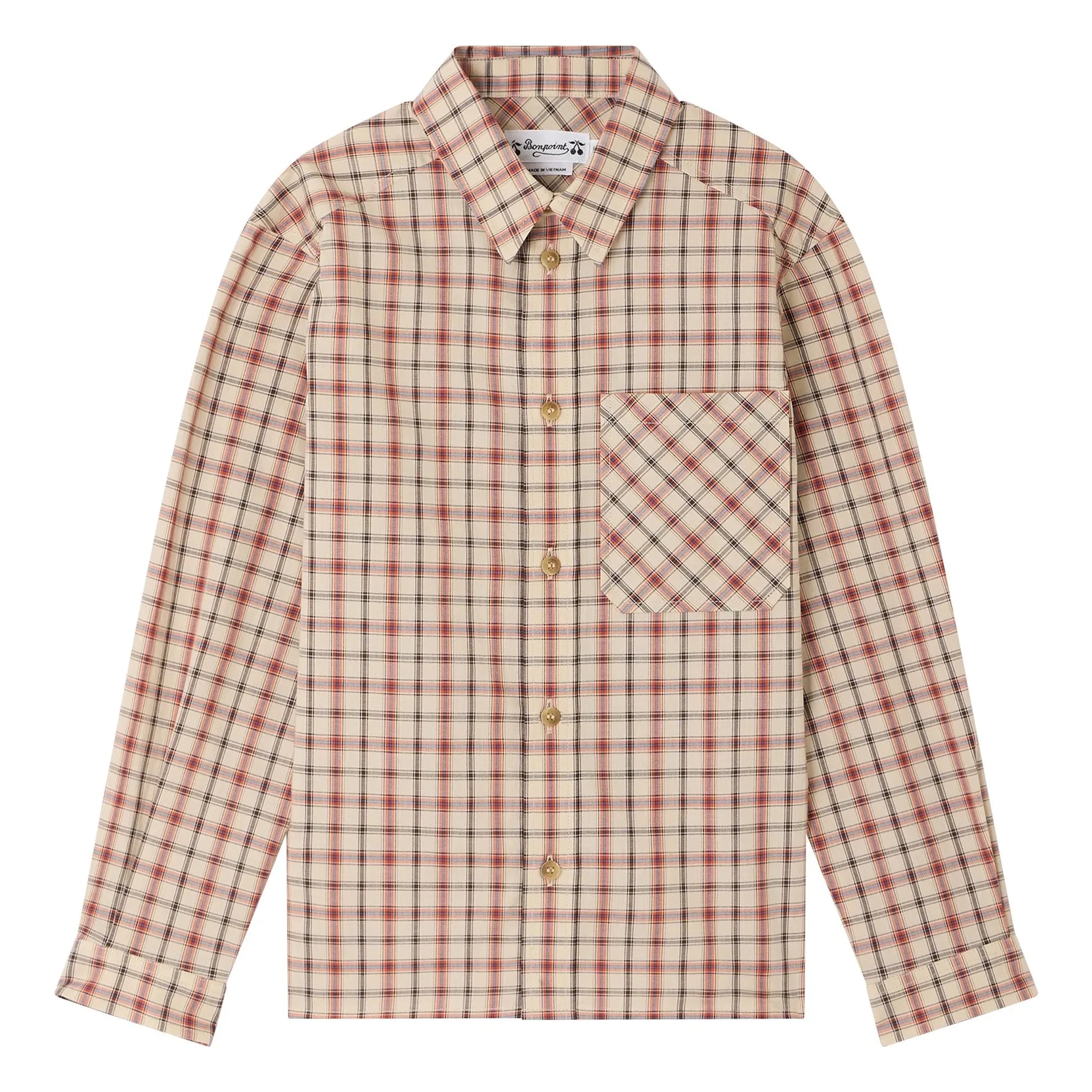 Bonpoint - Chemise Marceau Kareli Organik Pamuk | Bej