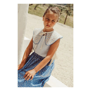 THE LiTTLE POETS - Falda bordada Amália Nature | Azul Klein