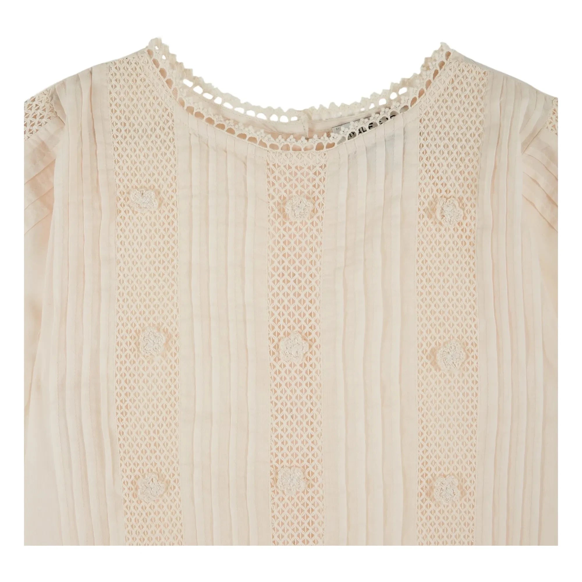Emile et Ida - Blusa de algodón bordada | Crema