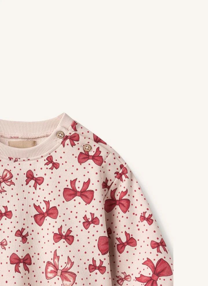 Wheat - Sudadera Lia con Nudo, Algodón Orgánico | Rosa azúcar