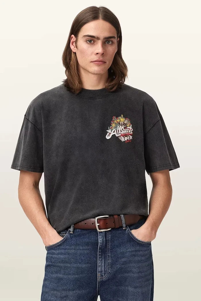 AllSaints Camiseta Oversize de Algodón para Hombre ROQUE