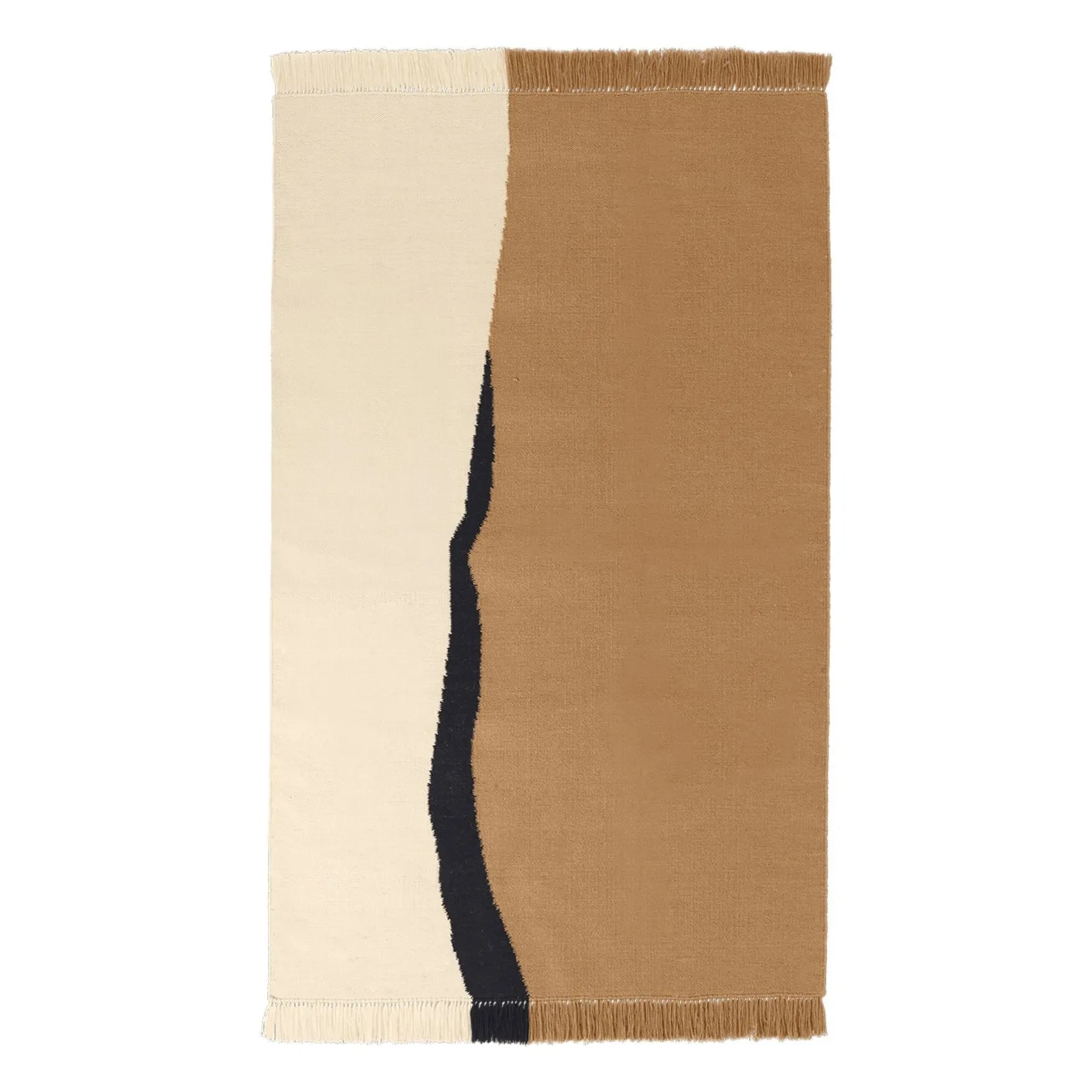 Ferm Living - Alfombra de lana Soil Kelim | Arena