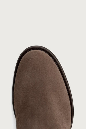 Botas planas de ante para mujer, por debajo de la rodilla, Wendy 2
