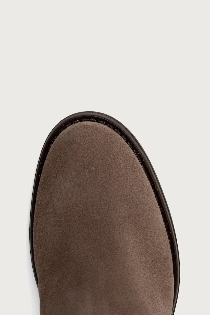 Botas planas de ante para mujer, por debajo de la rodilla, Wendy 2
