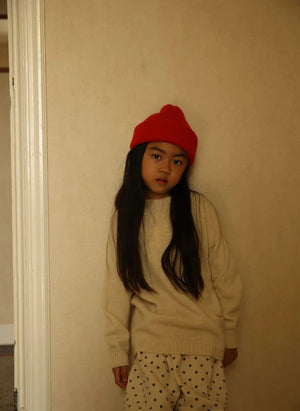 Hvid - Fonzie Gorra de Merino | Rojo