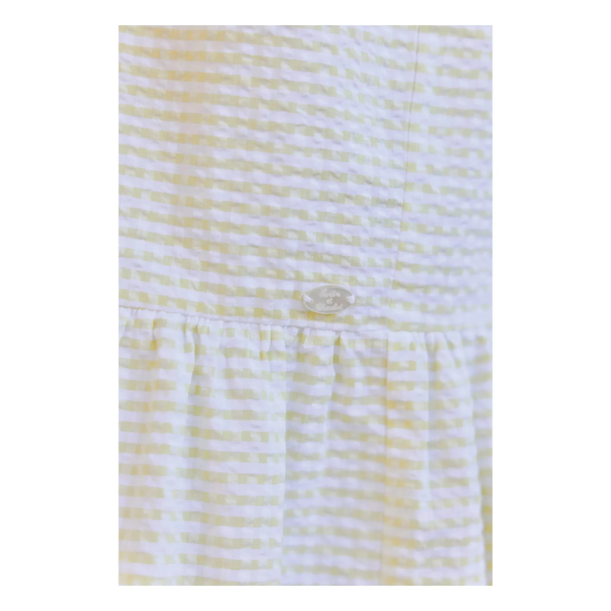 Tartine et Chocolat - Vestido sin tirantes bordado a rayas | Amarillo