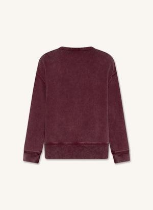 AO76 - Sudadera de algodón reciclado del aniversario de Oscar | Burdeos
