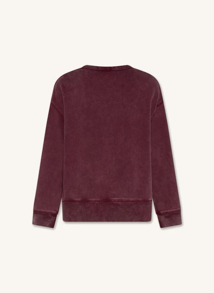 AO76 - Sudadera de algodón reciclado del aniversario de Oscar | Burdeos