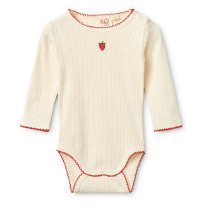 Flöss - Body Pointelle Flora Fresa | Crema