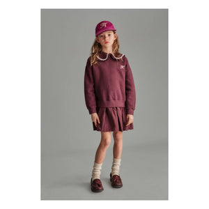 Mipounet - Vestido con cuello Peter Pan Luna | Berenjena