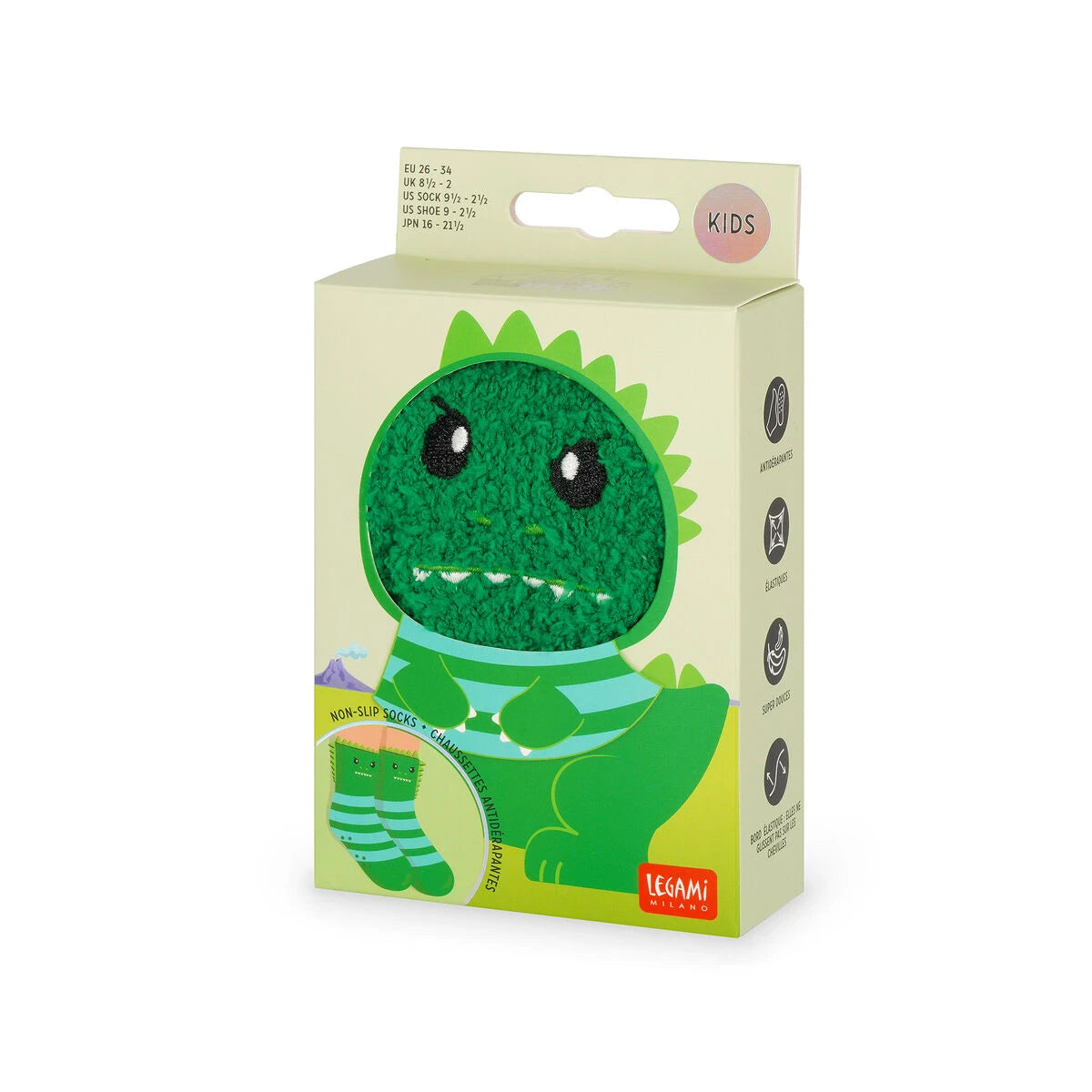 Legami - Calcetines Antideslizantes de Dino Niño - ¡Una Ajuste Perfecta!